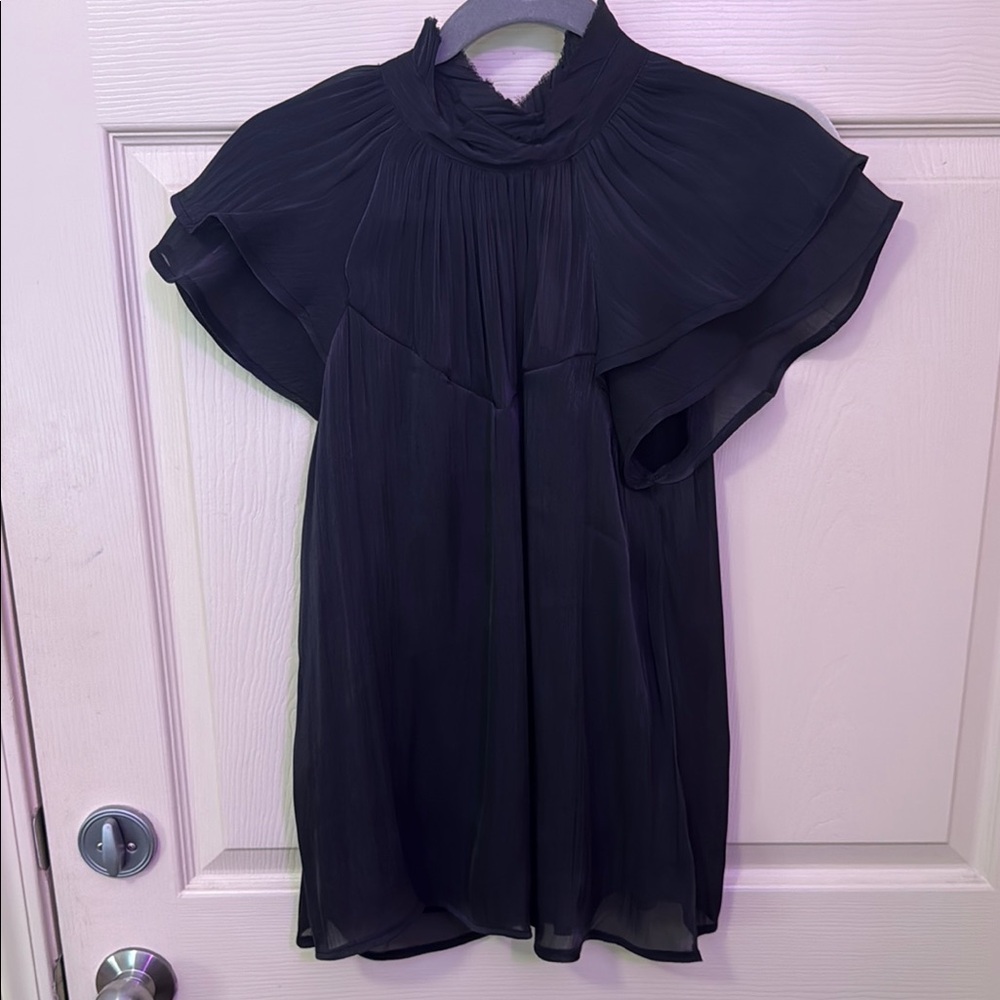 Elegant Black Chiffon Blouse